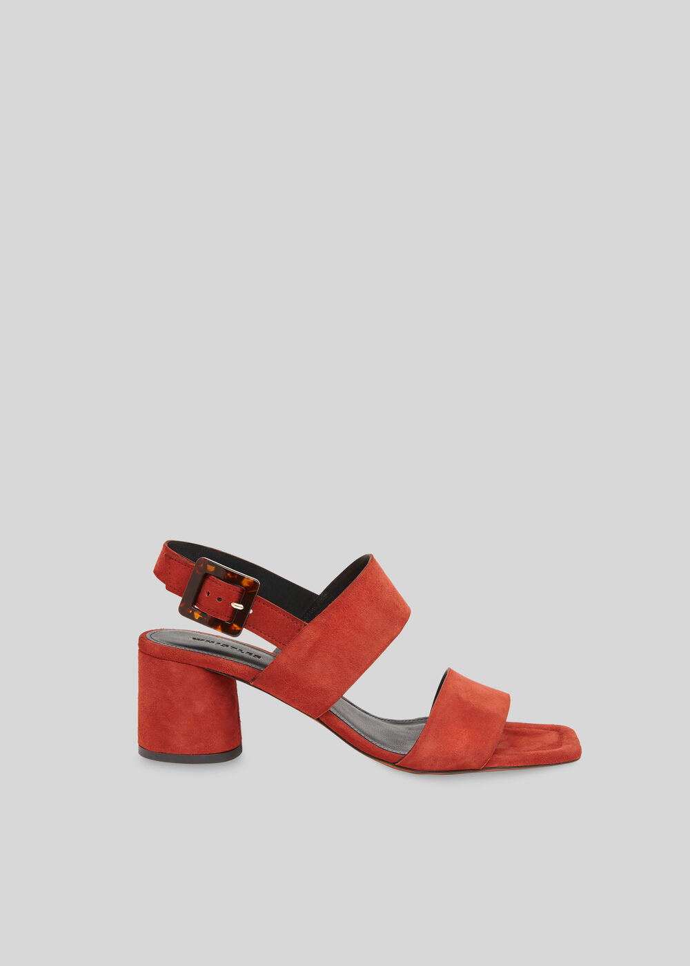 Avery Tort Buckle Sandal Rust
