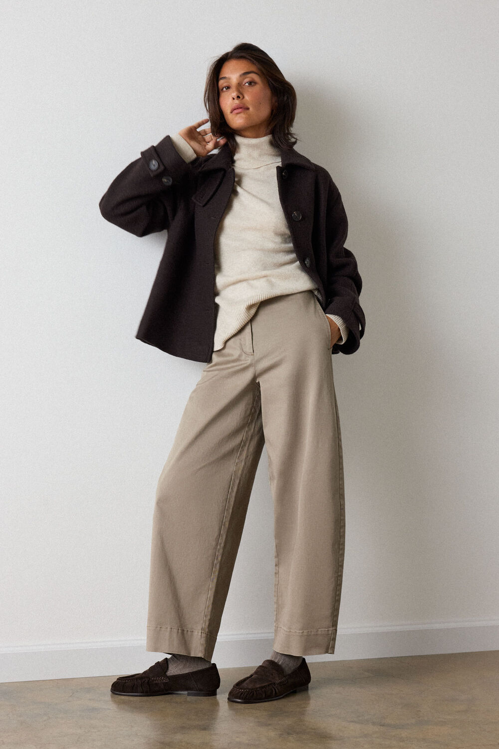 Clean Cotton Barrel Trouser