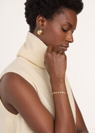 Textured Circle Chain Bracelet