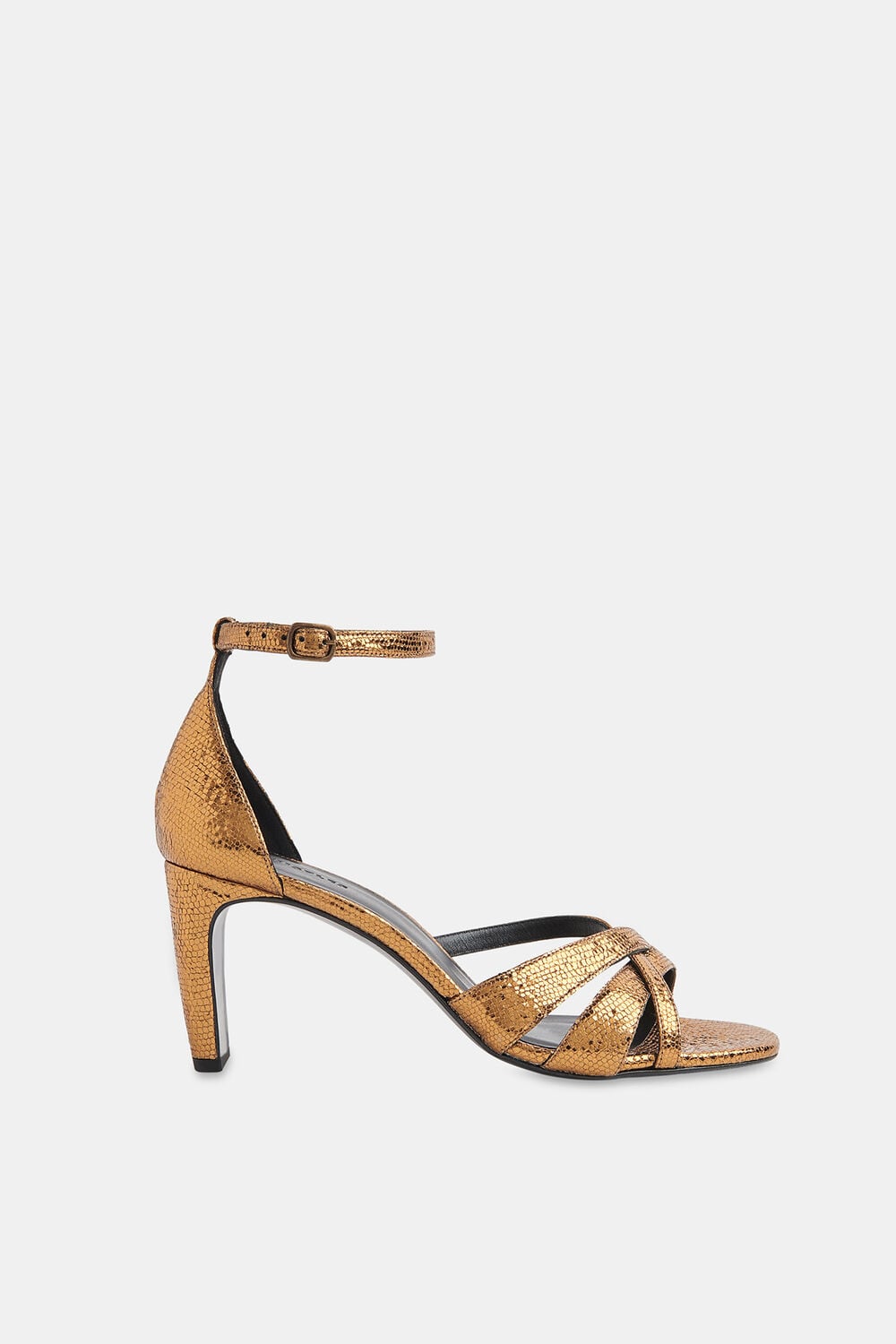Gold Hailey Strappy Heeled Sandal