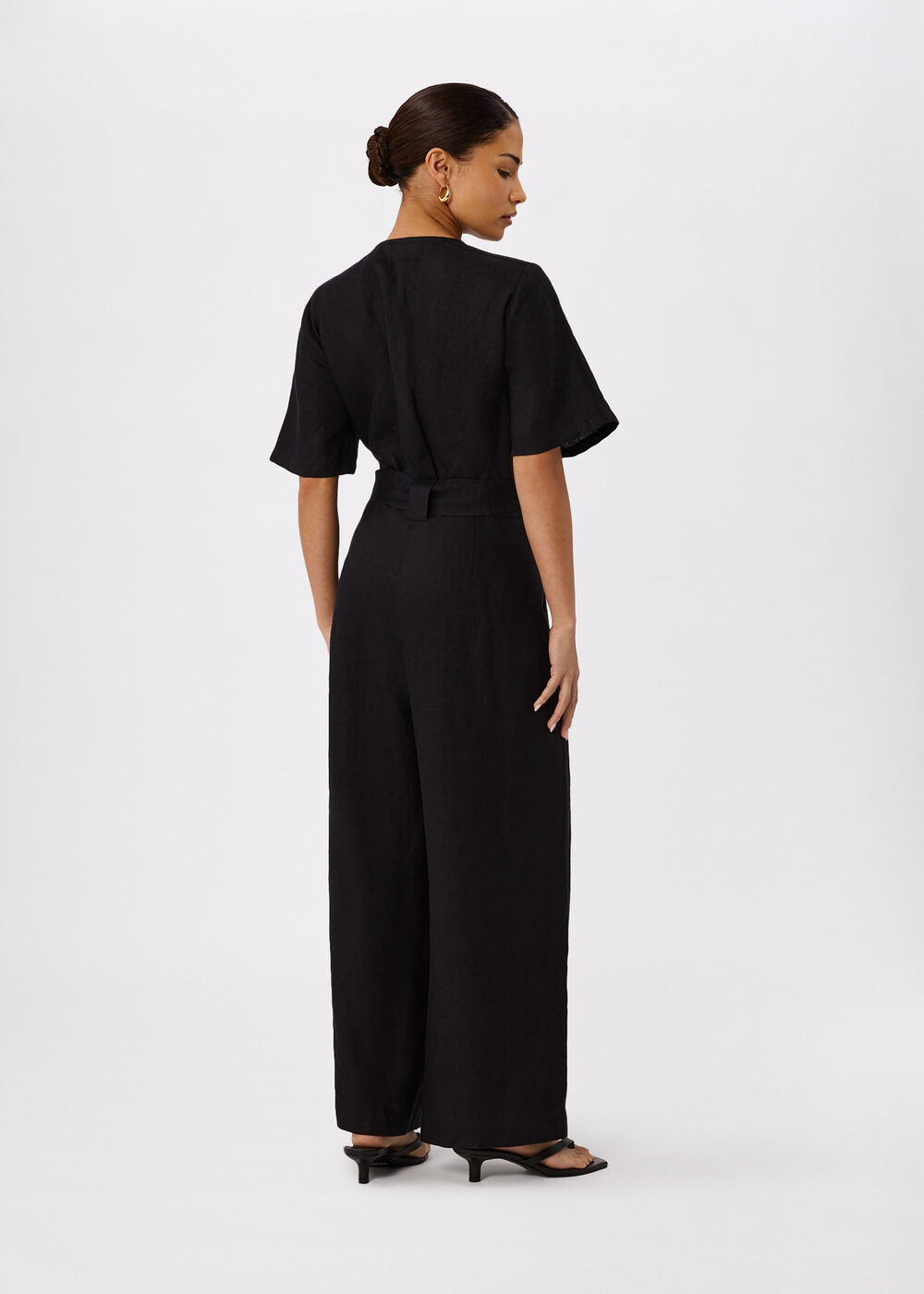 Petite Fiona Linen Button Jumpsuit