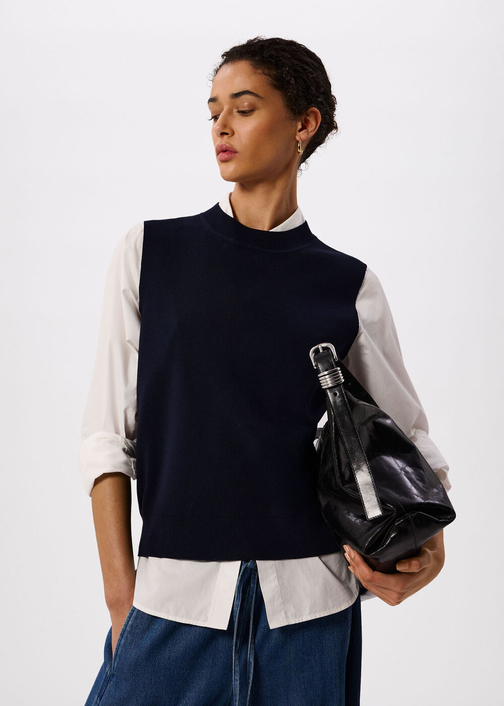 Round Neck Detail Tank