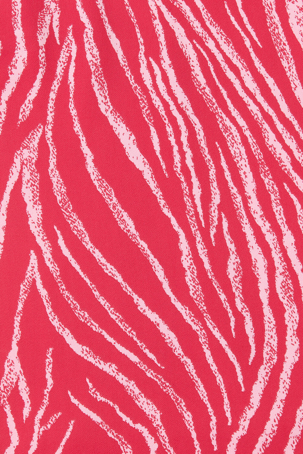 Red Zebra Layered Wrap Crepe Tank