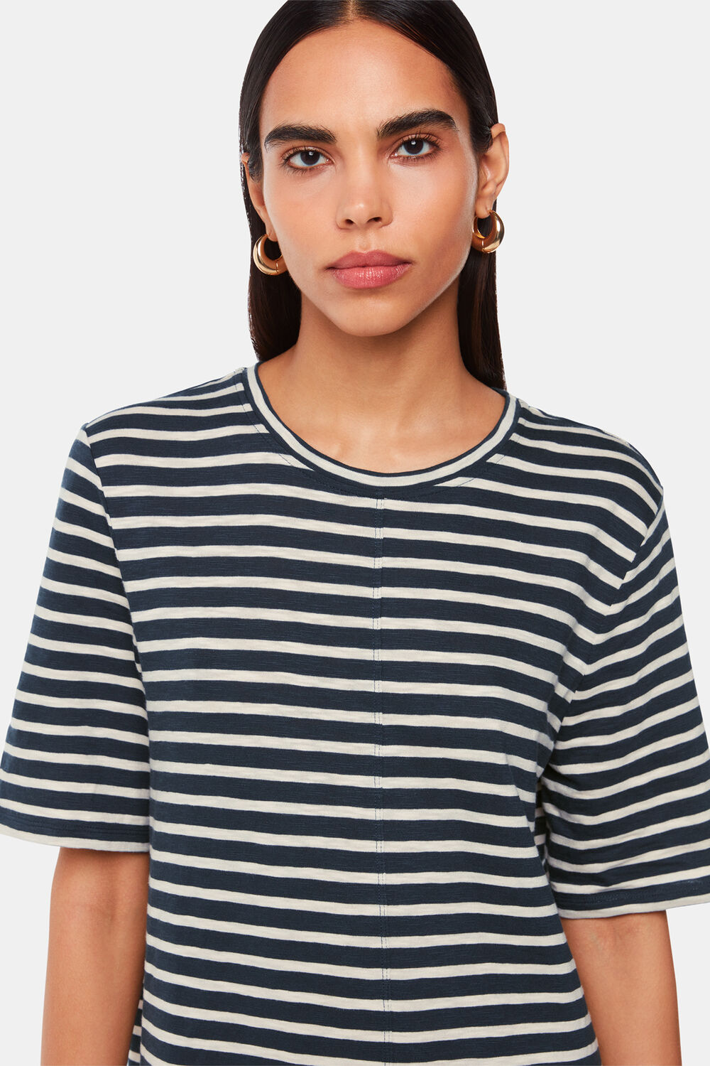 Blue Breton Stripe Jersey Dress