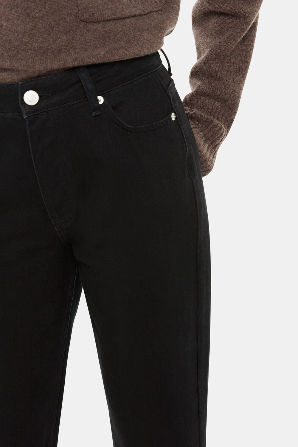 Solid Black Authentic Mollie Straight Jean
