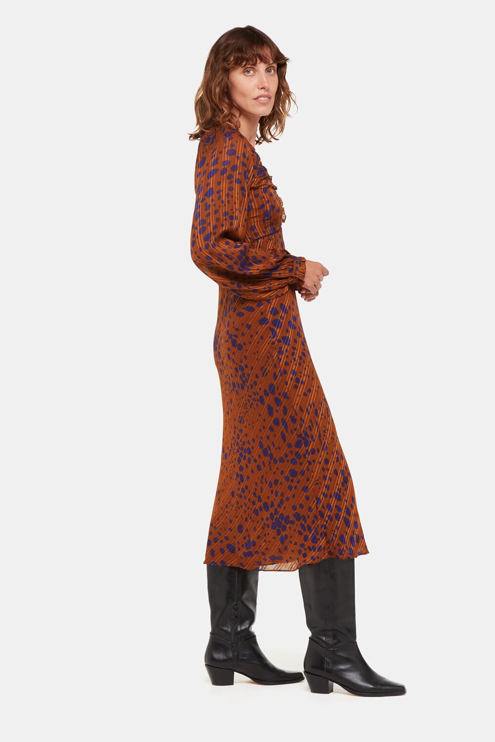 Spotted Dalmatian Midi Dress