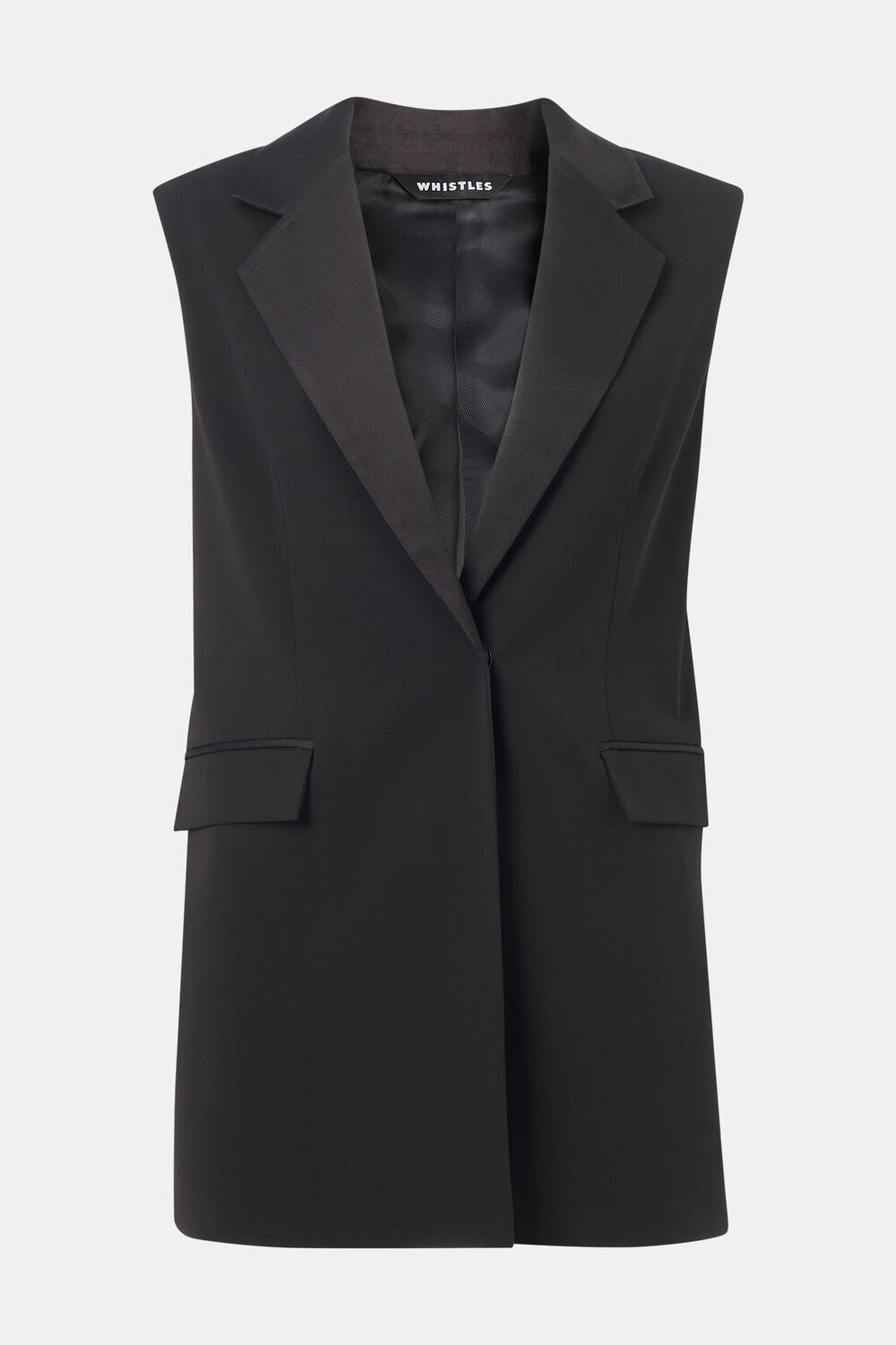 Black Hilda Tuxe Tailored Waistcoat