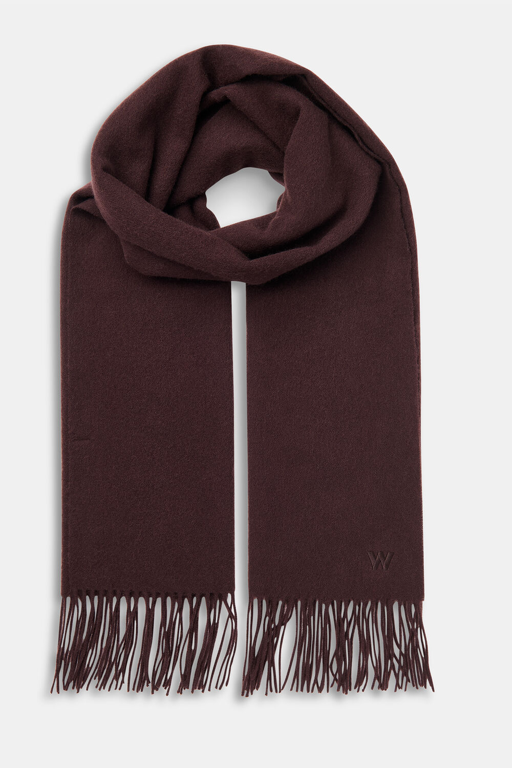 Chocolate Fringed Blanket Scarf