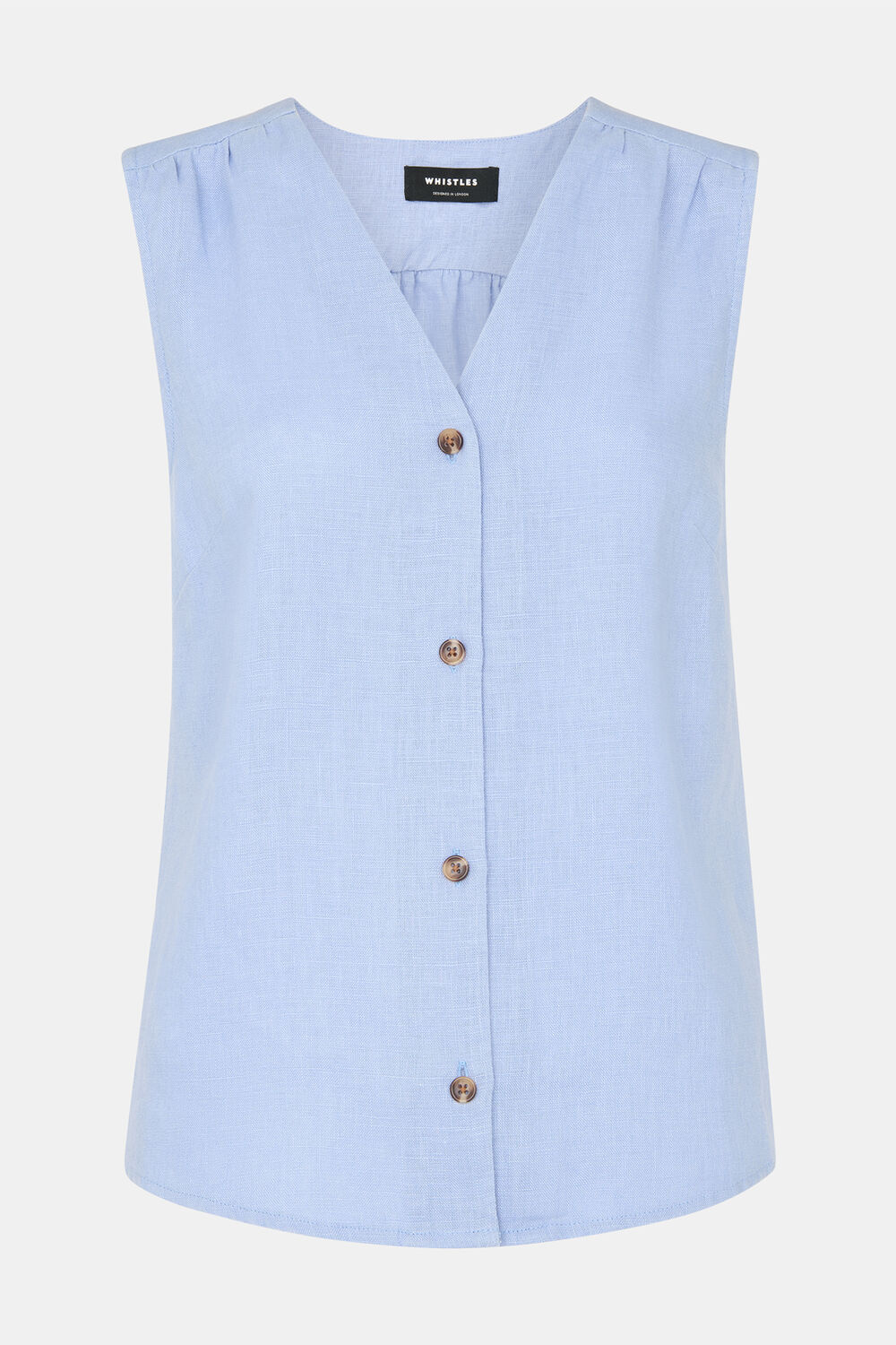Pale Blue Laura Linen Tank