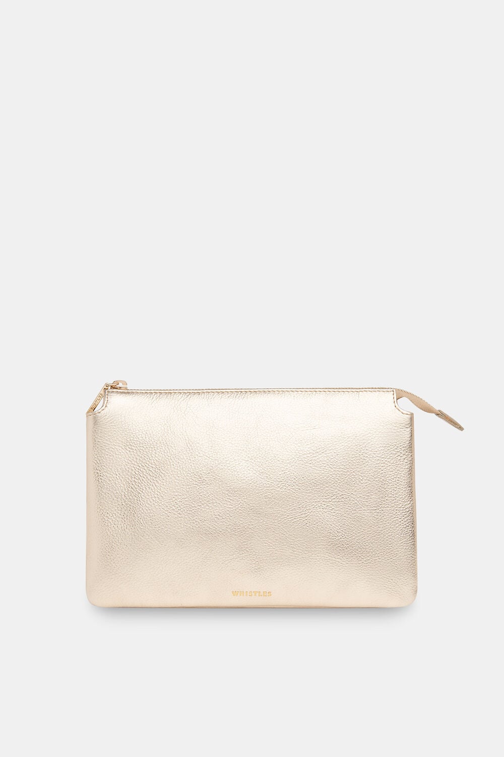 Gold Elita Double Pouch Clutch