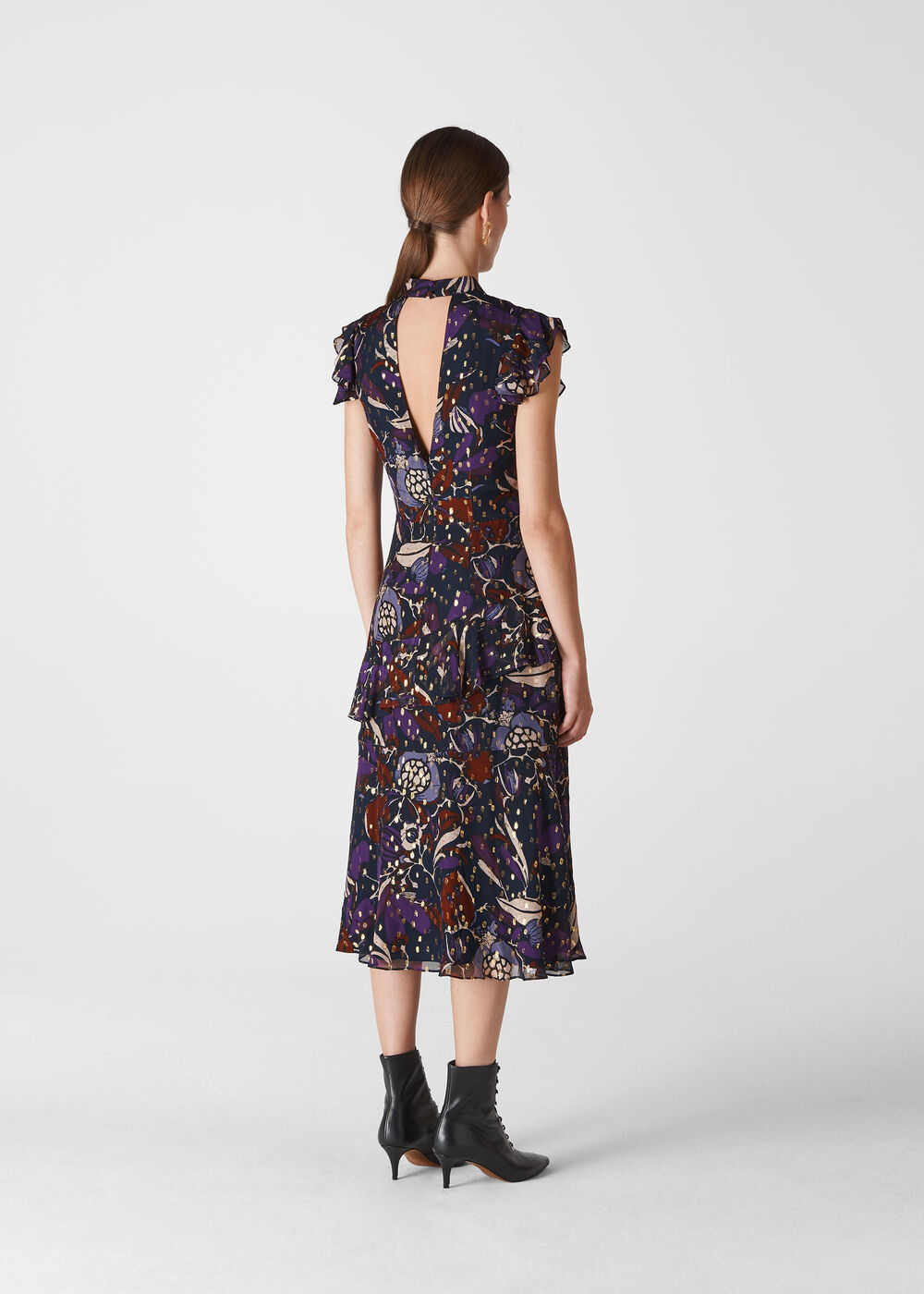 Montrose Dobby Midi Dress Purple/Multi