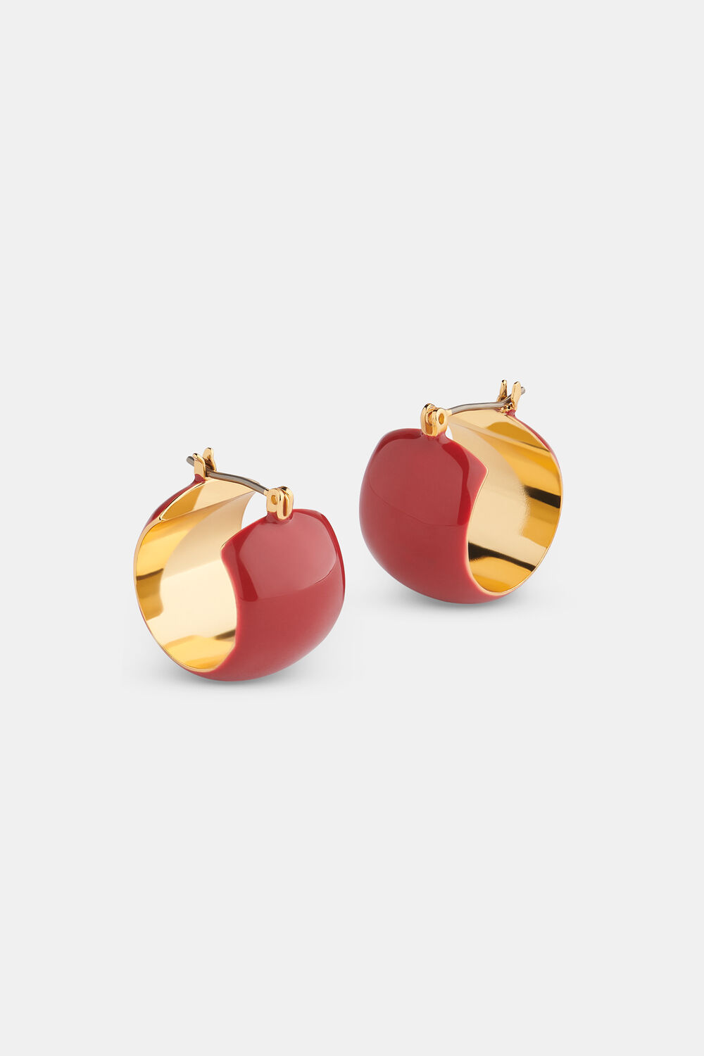 Red Enamel Wide Hoop