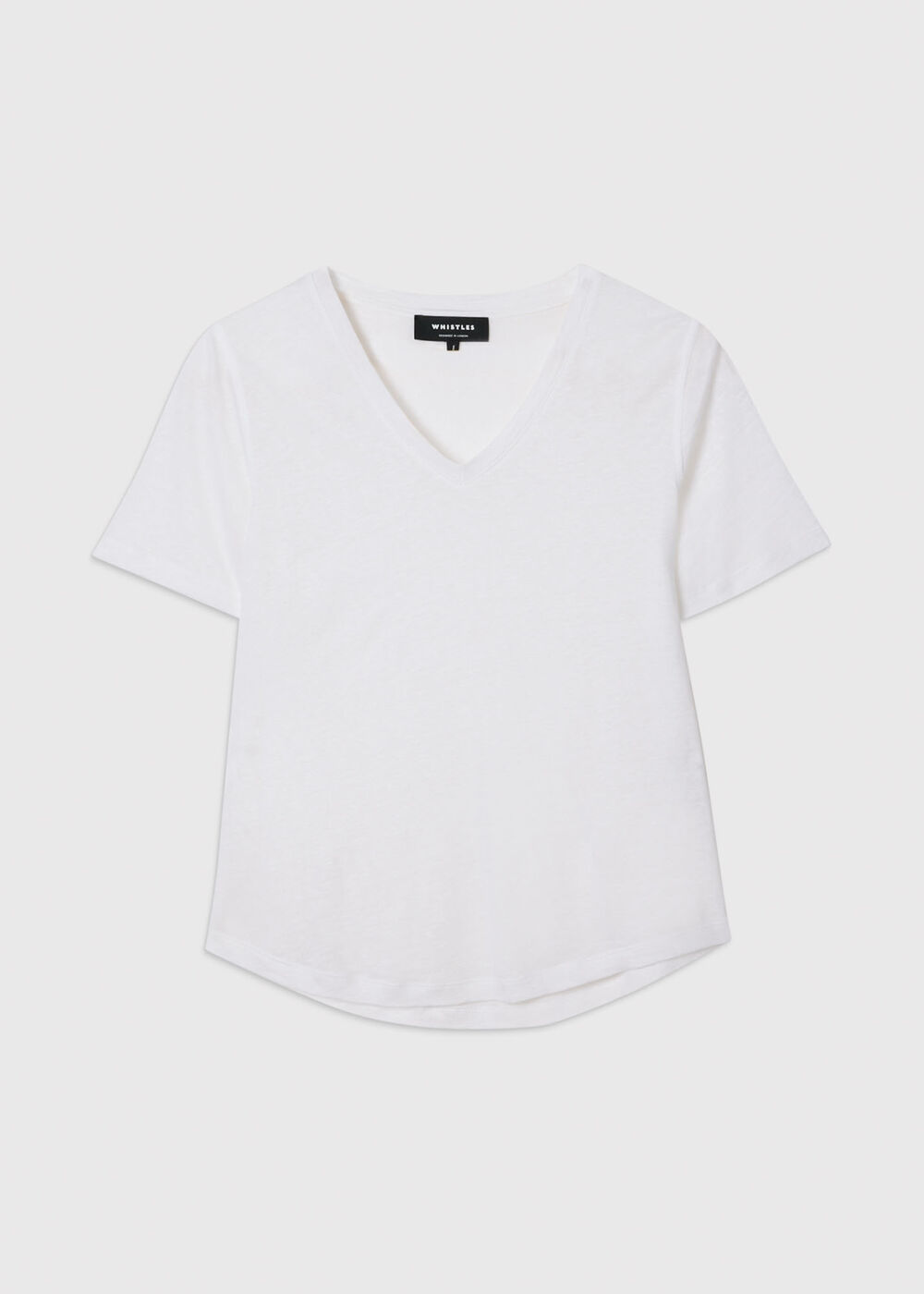 Linen V Neck T-Shirt