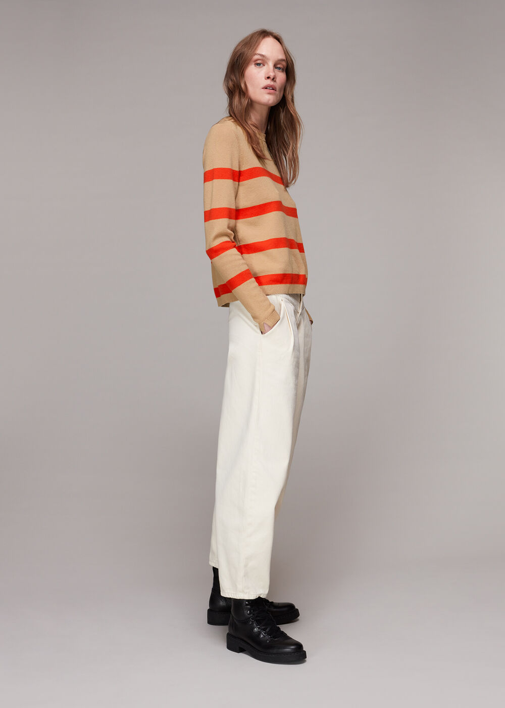 Stripe Crew Neck Knit