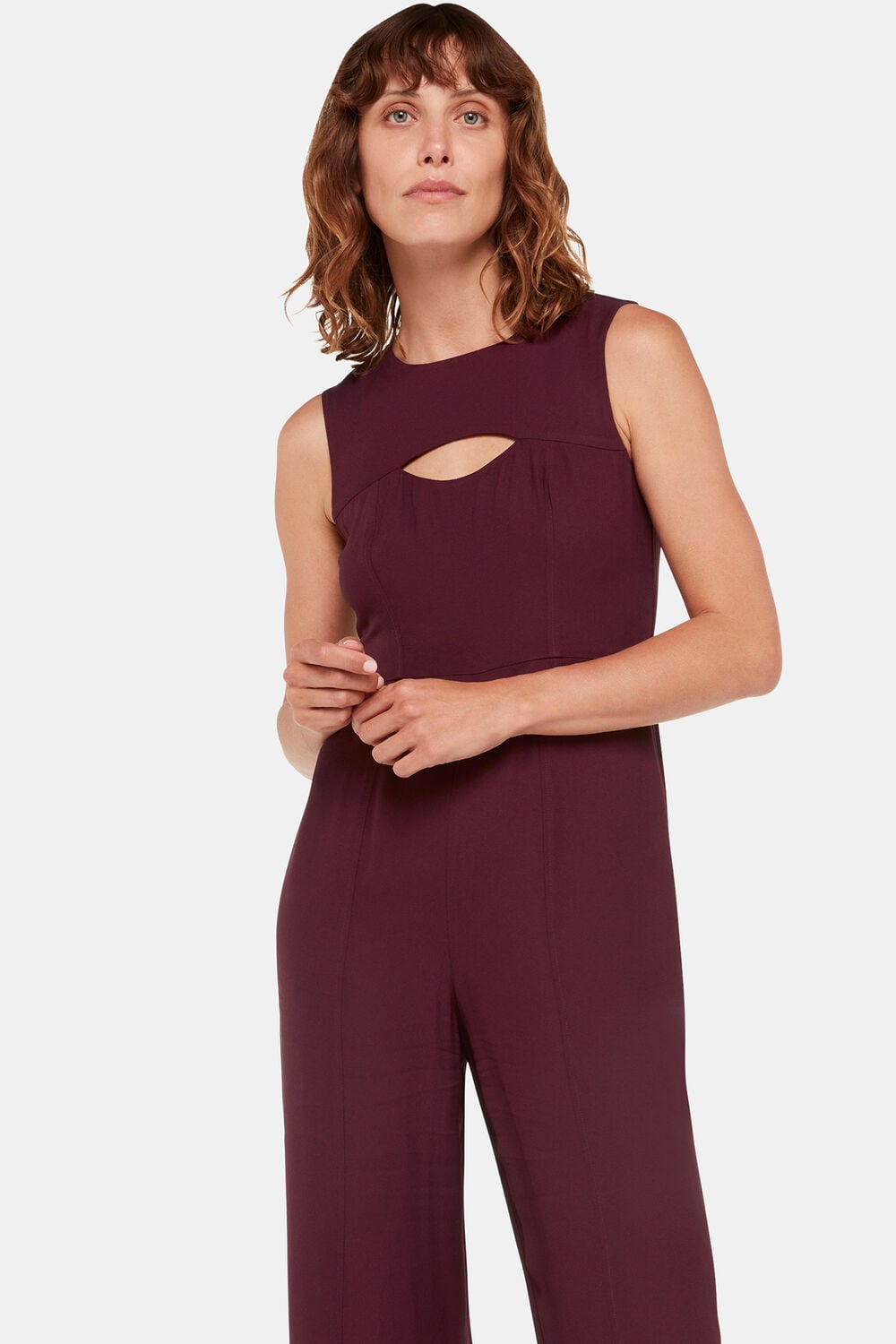 Burgundy Harley Cut Out Jumpsuit