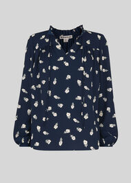 Rowan Print Layla Blouse Navy/Multi