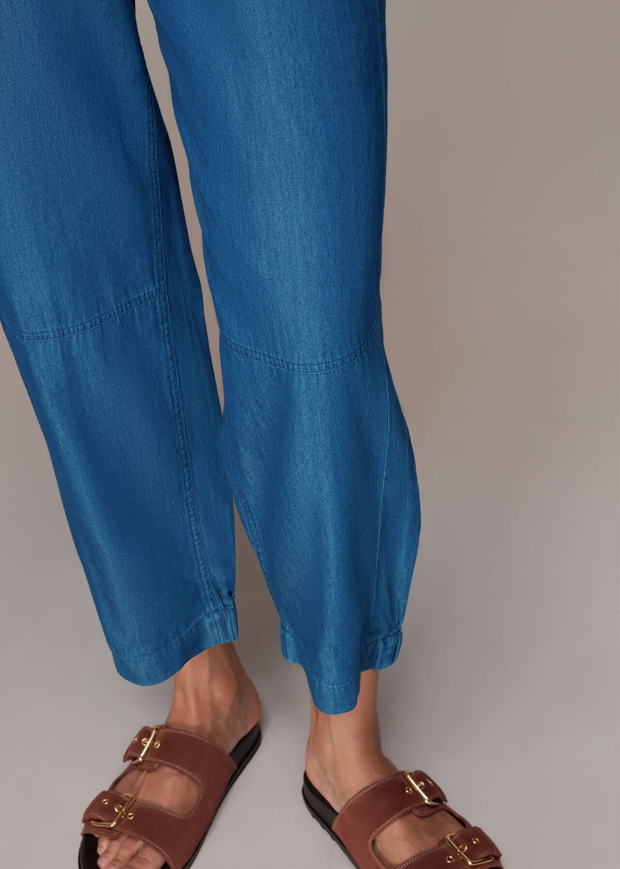 Lucy Chambray Barrel Trouser