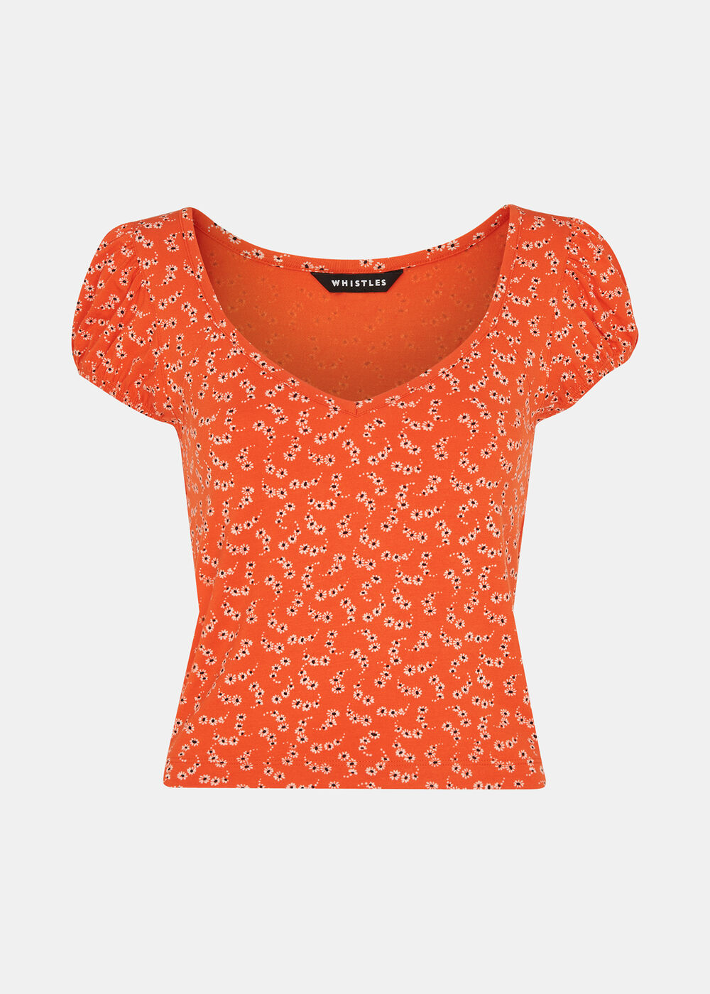 Micro Floral Sweetheart Top