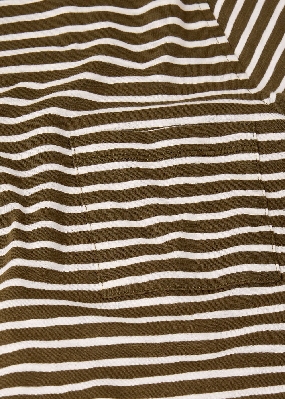 Stripe Crew Neck Pocket Top