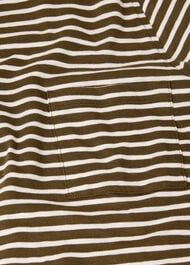 Stripe Crew Neck Pocket Top