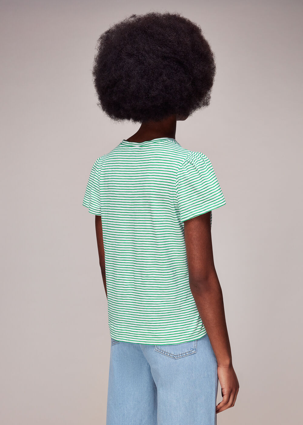 Cotton Frill Stripe T-Shirt