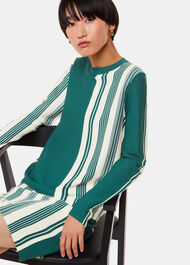 Vertical Stripe Knitted Skirt