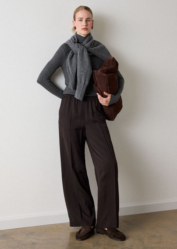Dark Grey Essential Ribbed Turtleneck