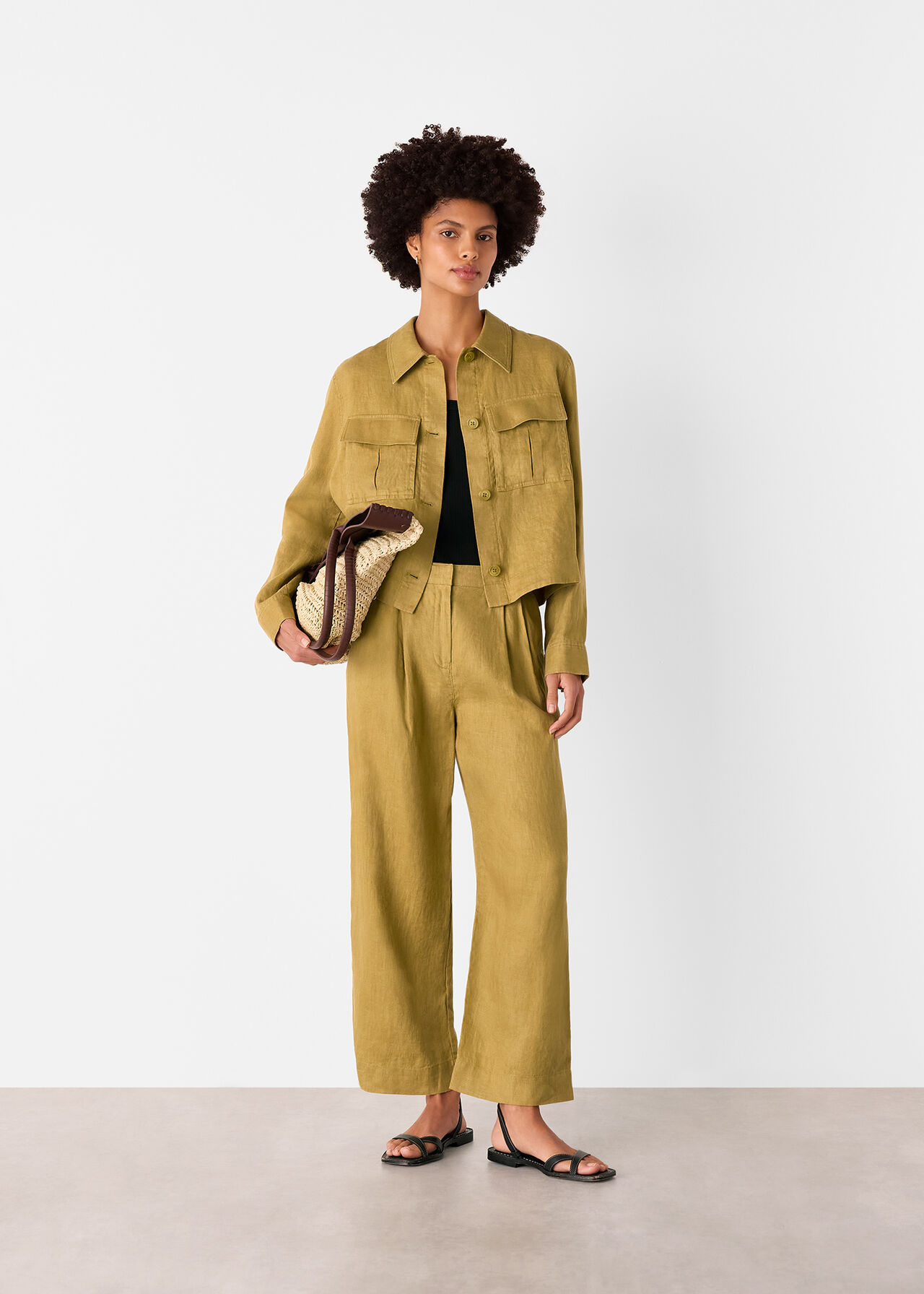 Olive Linen Coord
