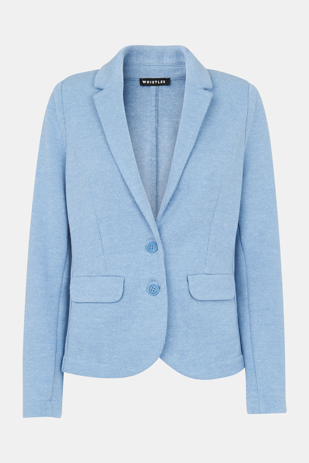 Blue Slim Jersey Jacket