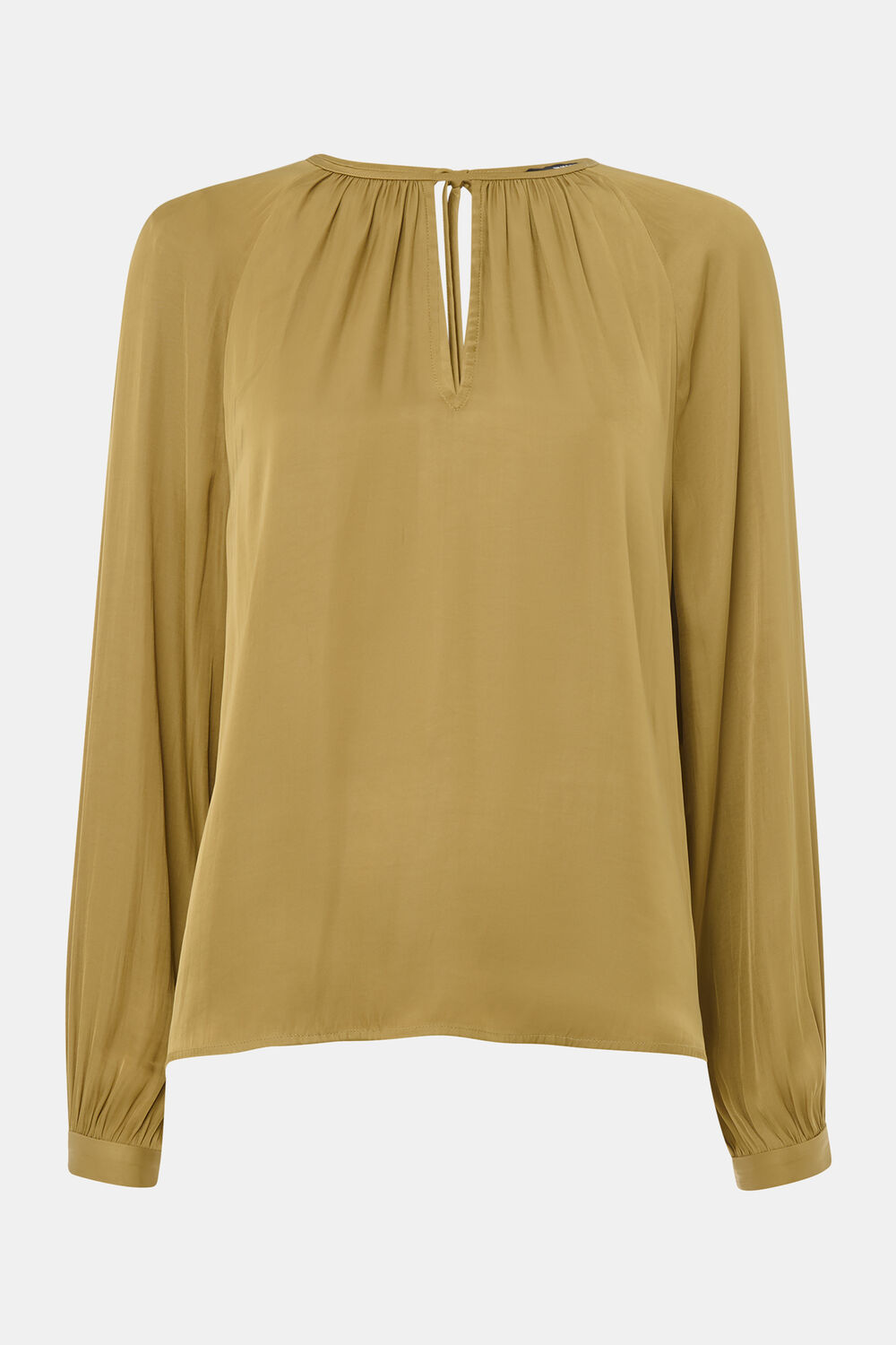 Gathered Satin Blouse