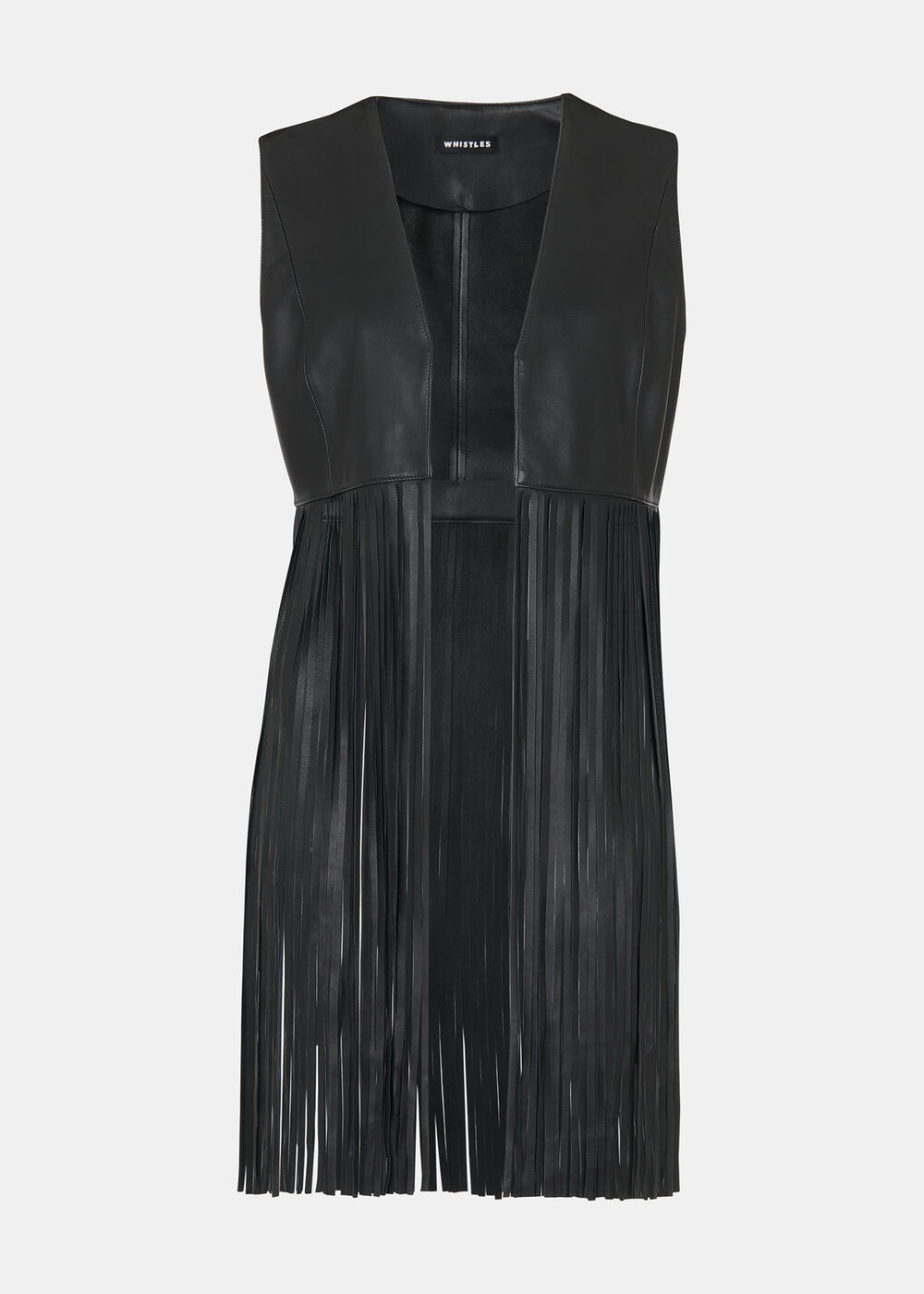 Rei Leather Fringed Waistcoat