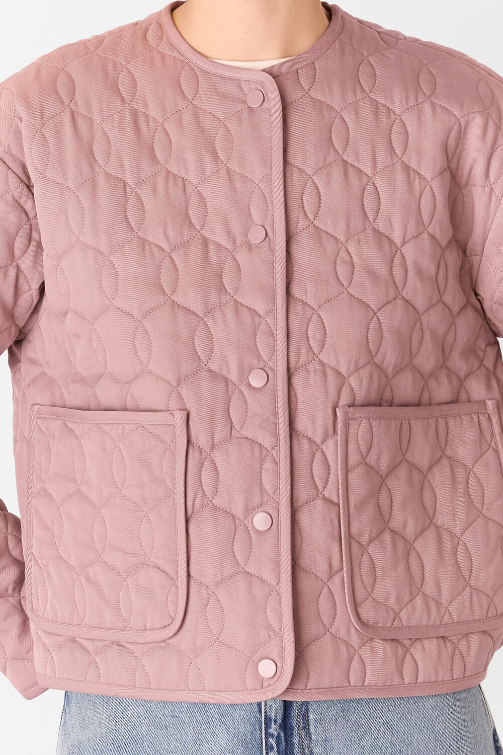 Dusty Pink Maya Cotton Quilted Jacket