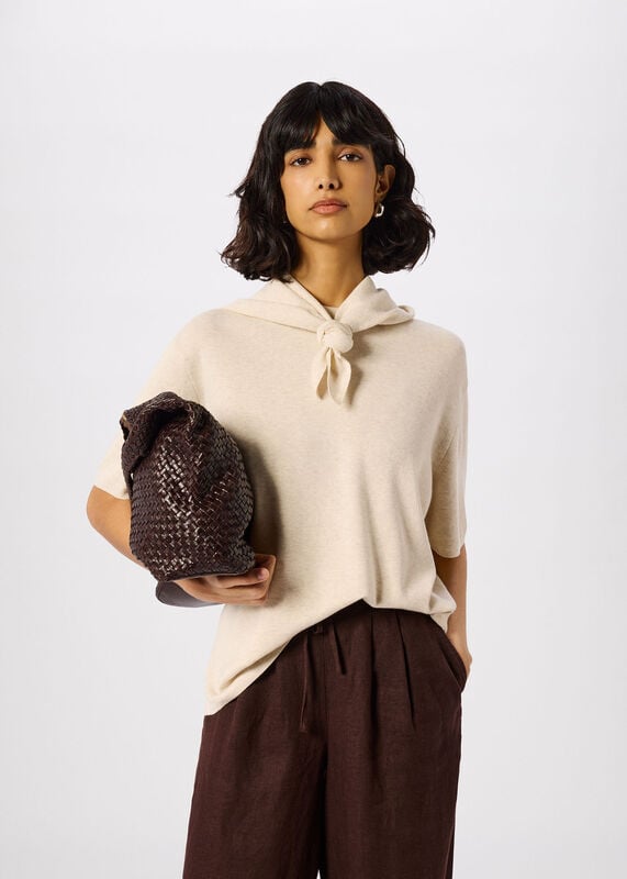 Oatmeal Fine Knit T-Shirt