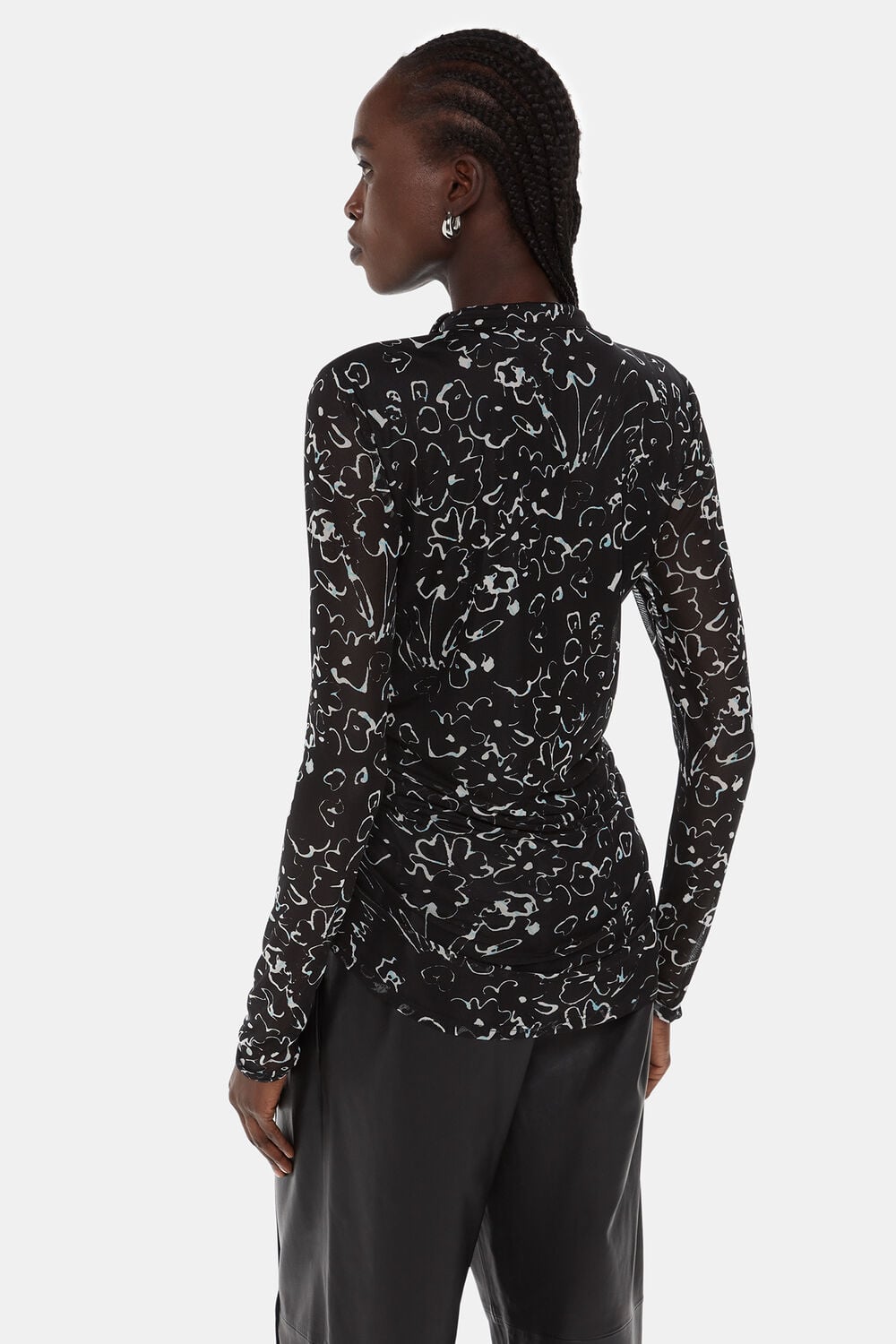 Scribble Bouquet Ruched Top