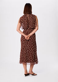 Polka Dot Print Midi Dress