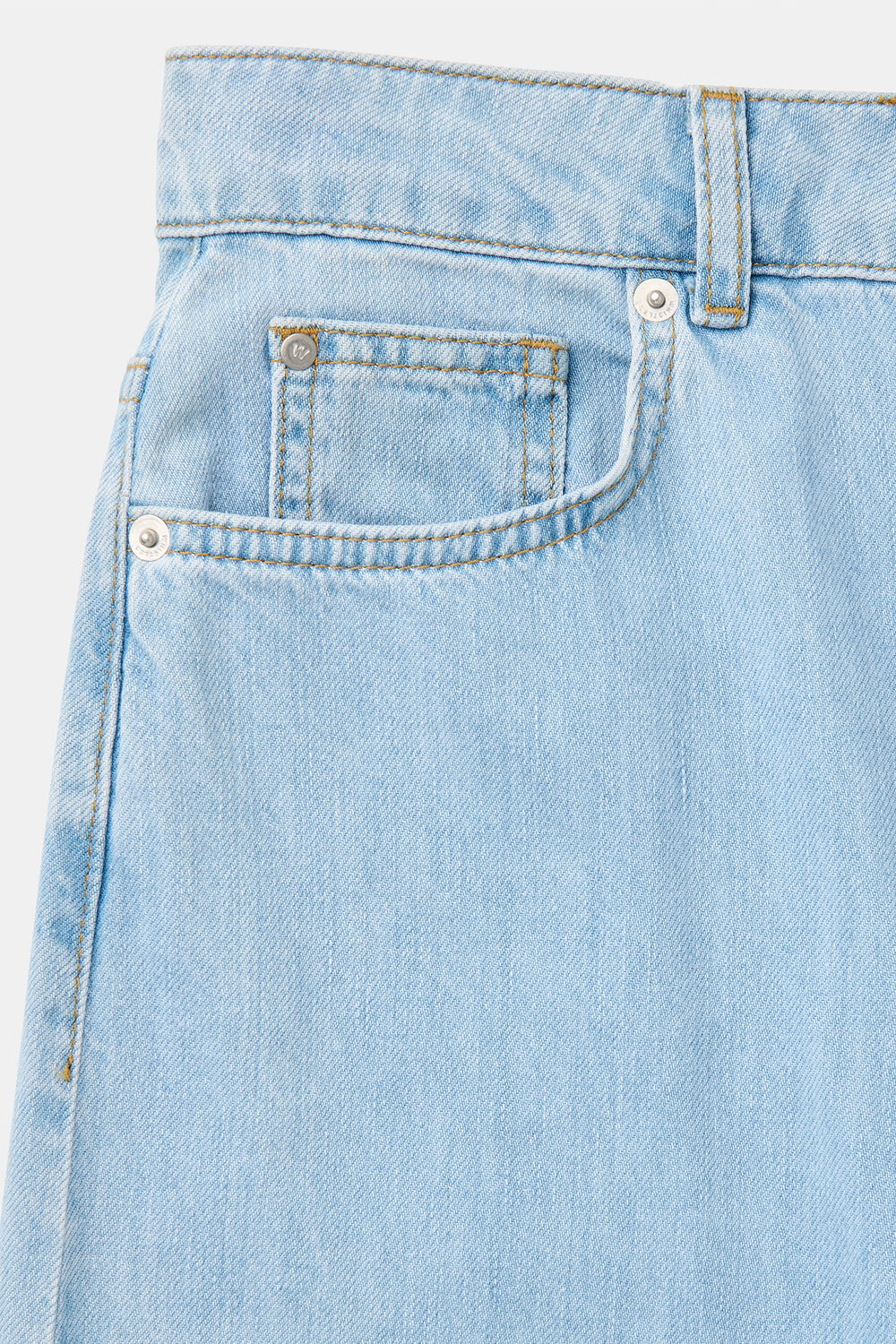 Light Wash Wide Leg Cropped Jean