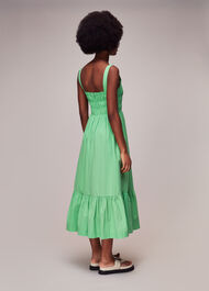 Greta Ruched Poplin Dress