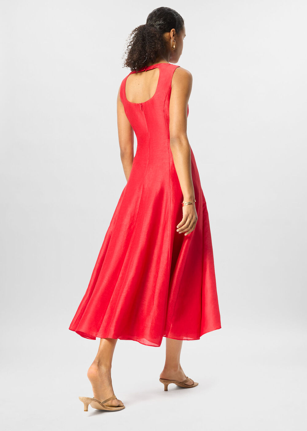 Open Back Silk Blend Dress