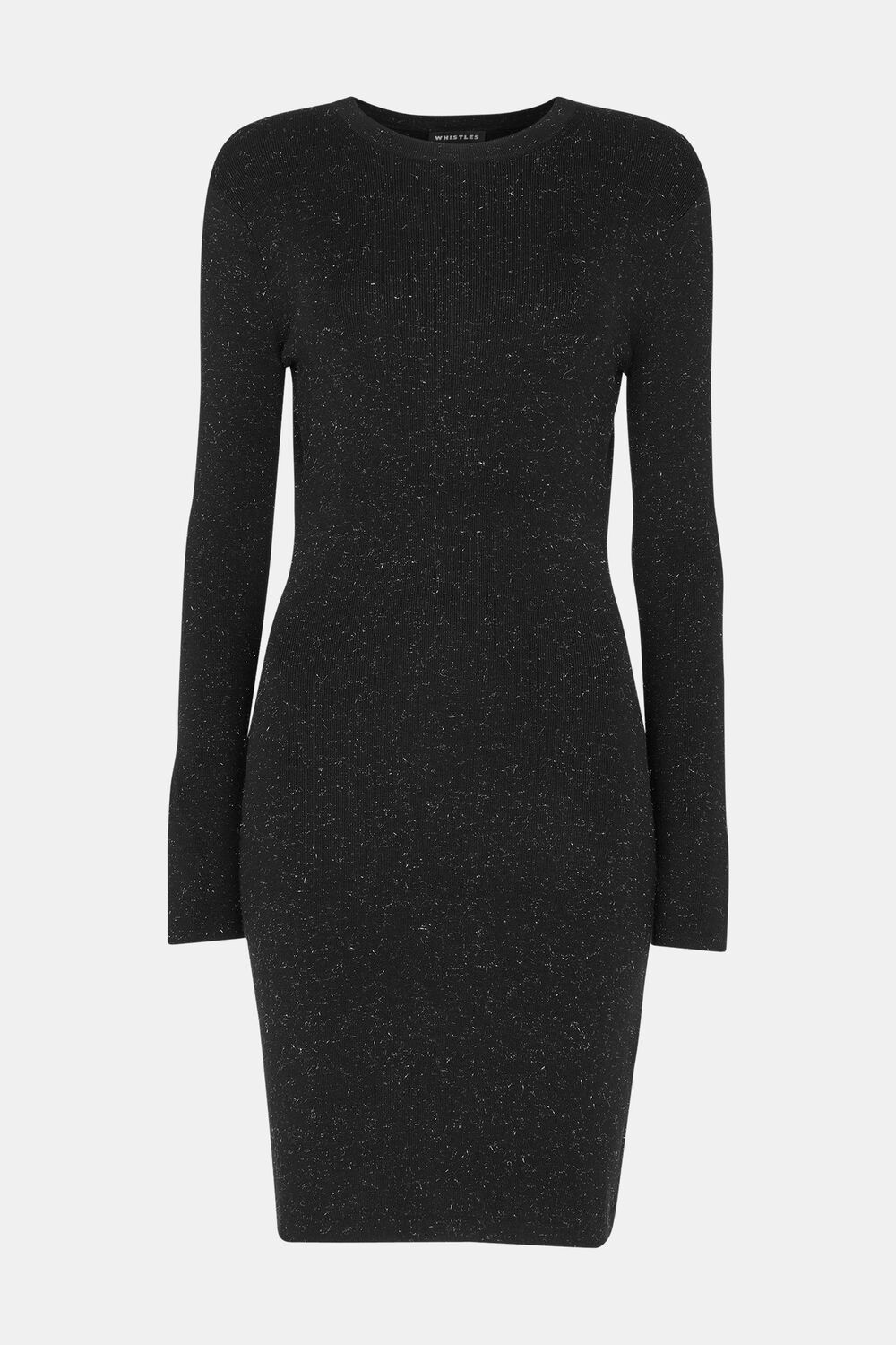 Black Annie Sparkle Short Knit Dress