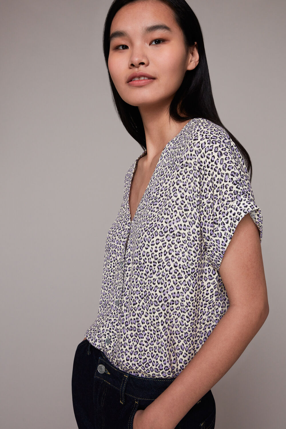 Dashed Leopard Top