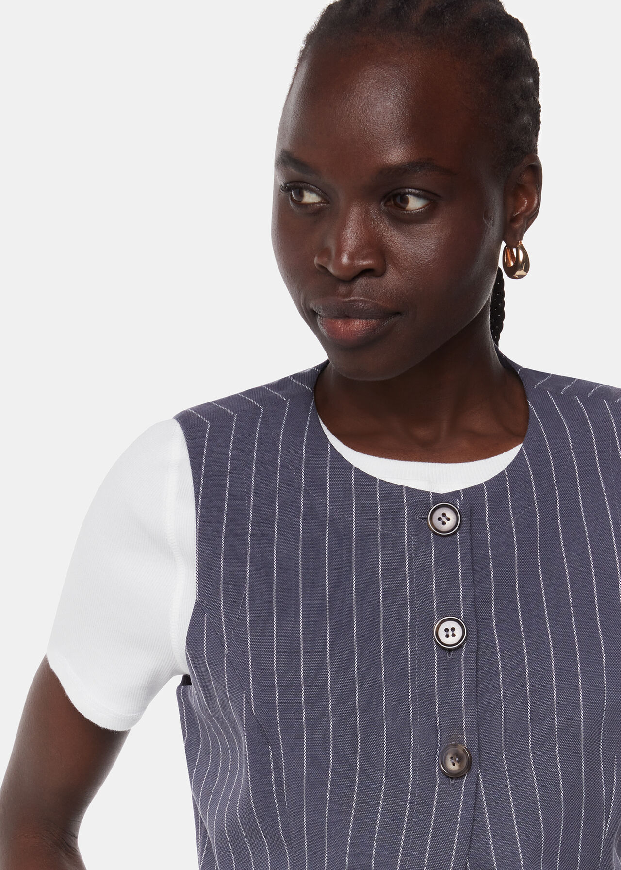 Navy Lottie Pinstripe Coord