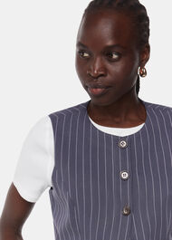 Navy Lottie Pinstripe Coord