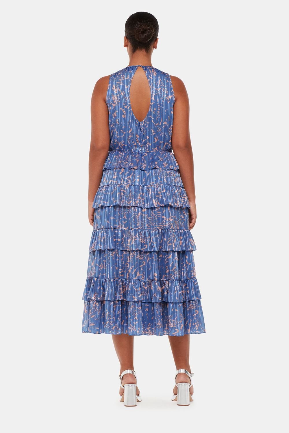 Purple Tropical Leaves Paloma Dress