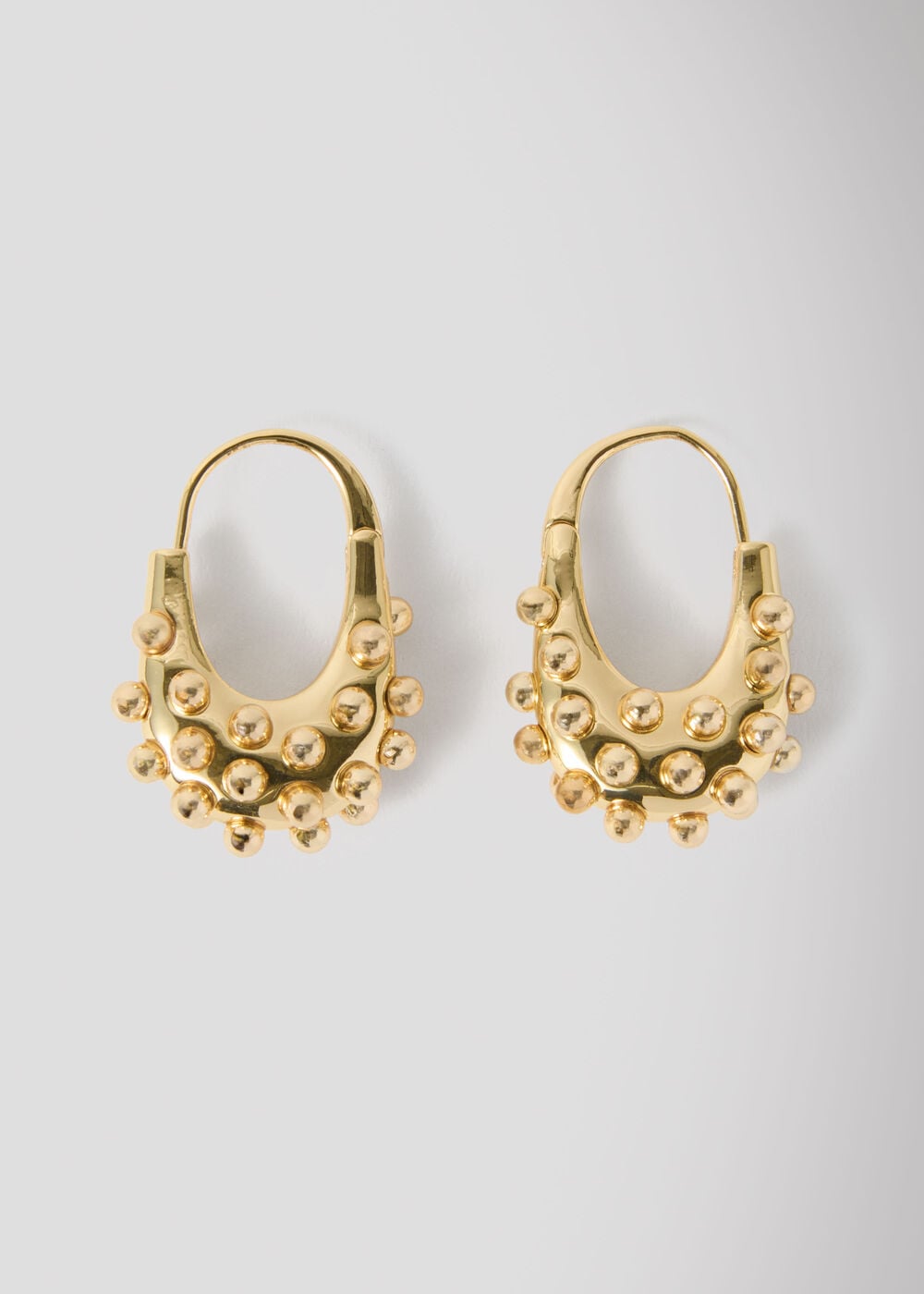 Gold Seed Bead Oval Earring