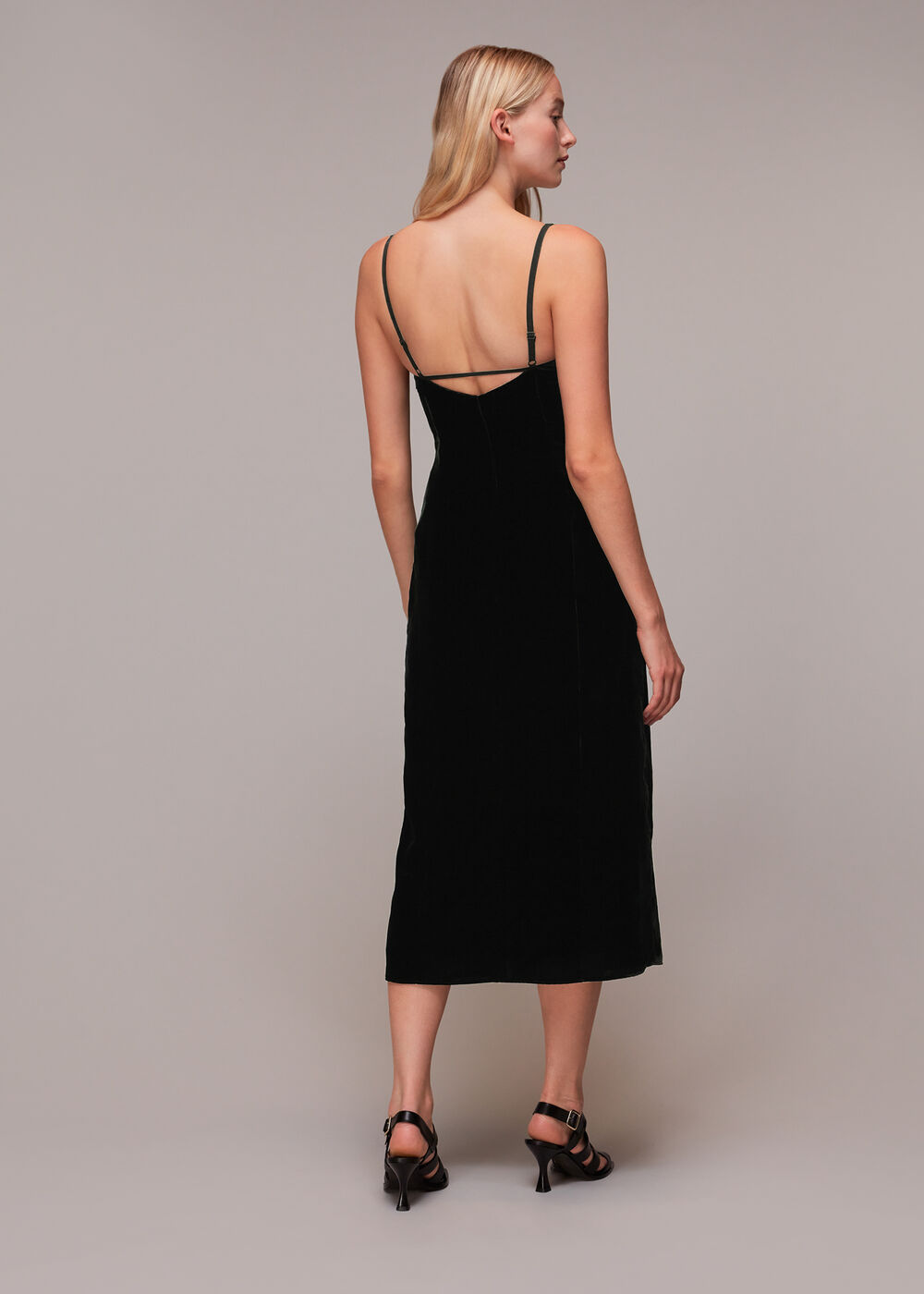 Cut Out Velvet Slip Dress