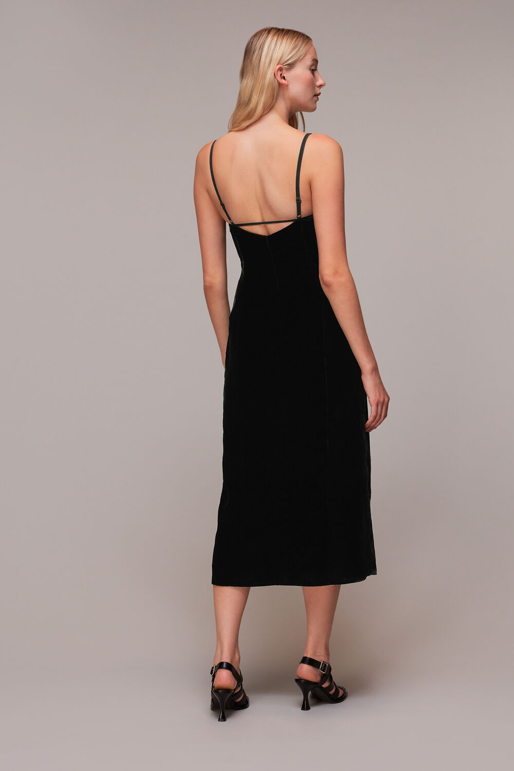 Cut Out Velvet Slip Dress