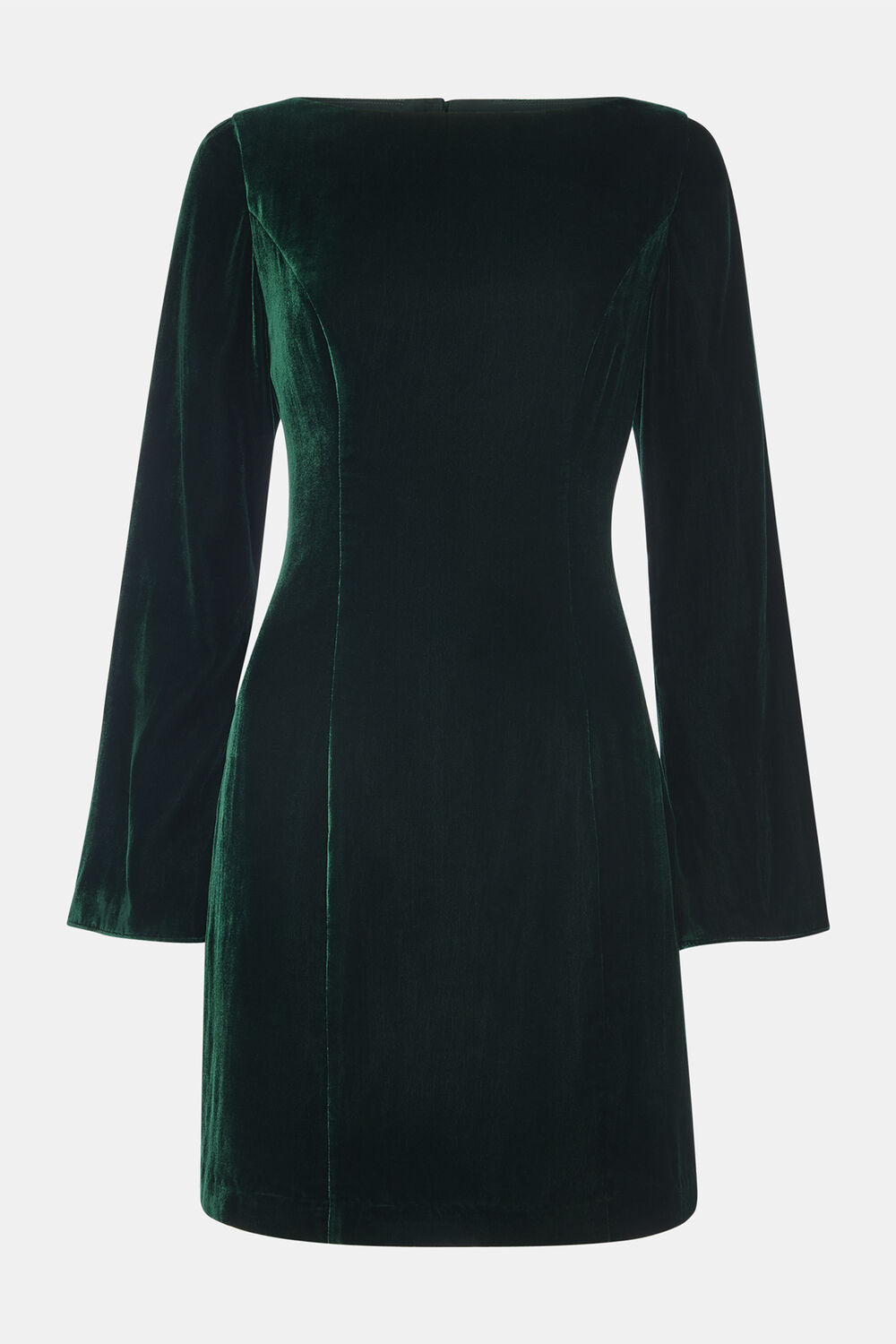 Petite Velvet Flare Sleeve Dress