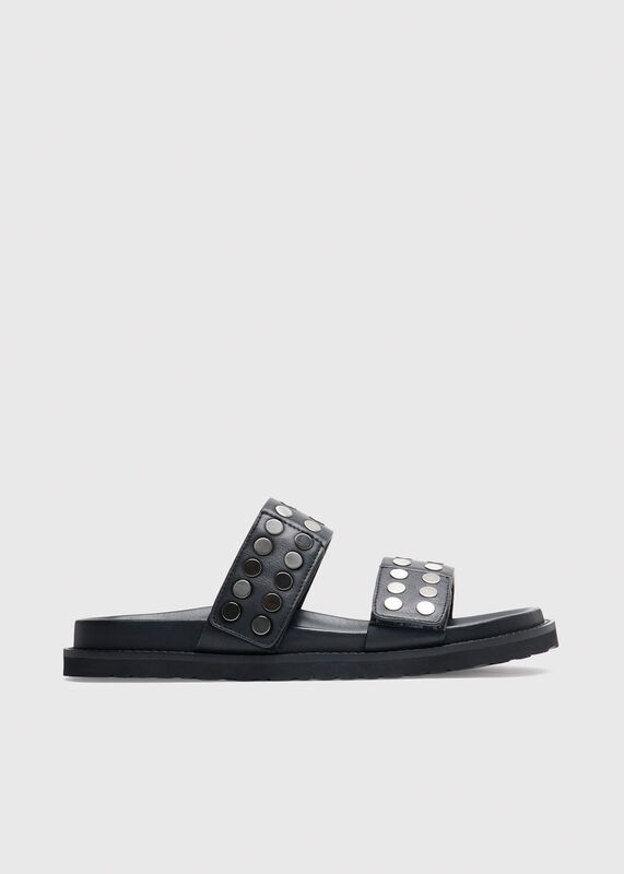Black Studded Slider