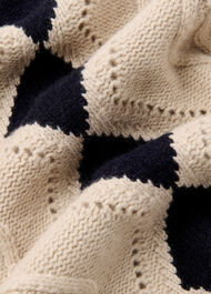 Diamond Cable Wool Detail Knit