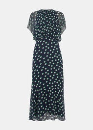 Moon Spot Print Midi Dress